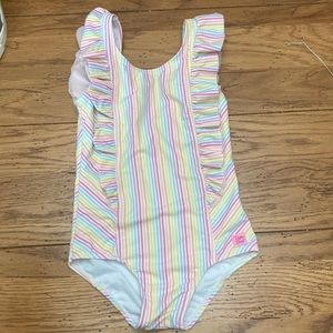 Little girls swimsuit size 6.  Rufflebutts.